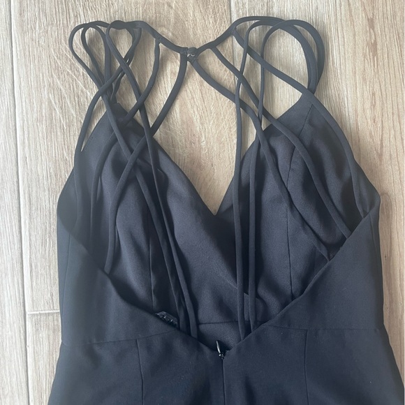 NBD Victory Black Vneck Strappy Mini Dress - Picture 8 of 8